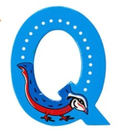 Permit Grant Pool Party Lanka Kade Wooden Animal Letter Q