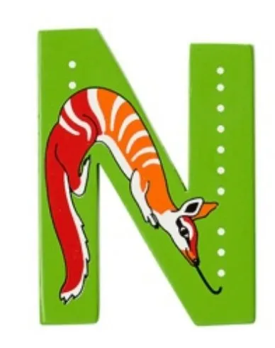 Monster Buddy Lanka Kade Wooden Animal Letter N