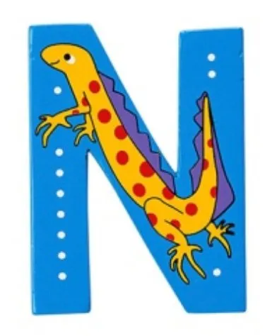 Lanka Kade Wooden Animal Letter N Balance Keep Patience Teach