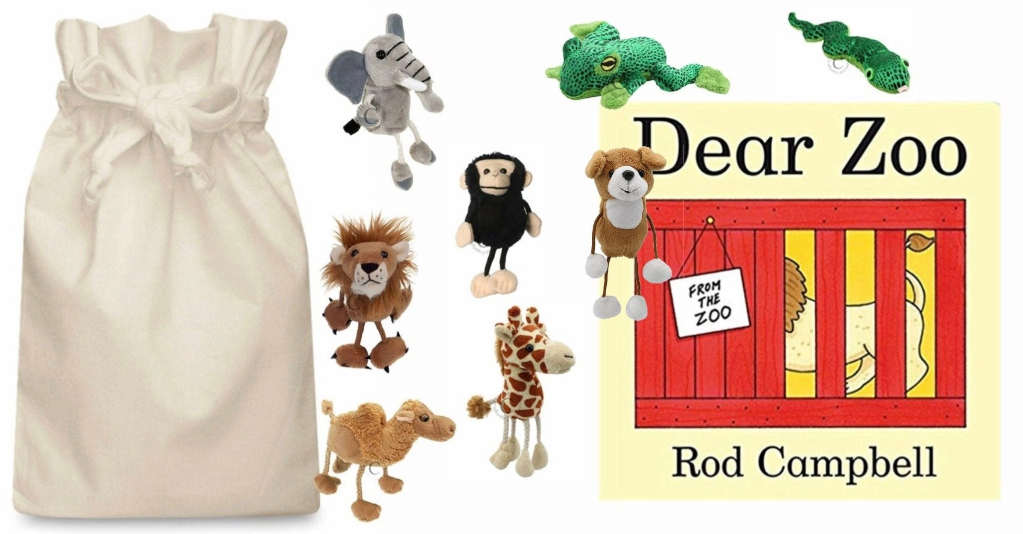 Building Blocks Dear Zoo Story Sack with Puppet Company Finger Puppets