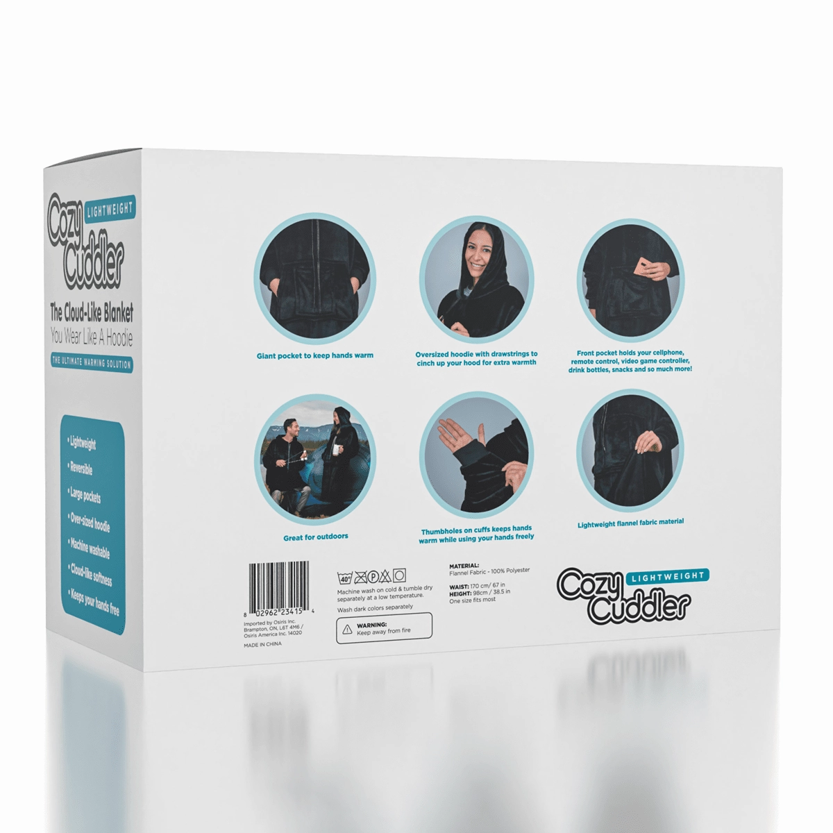 Map Discovery Emission Spectrum Lightweight Cozy Cuddler Cloud-Like Blanket Hoodie (Multiple Colors) Educational Sports