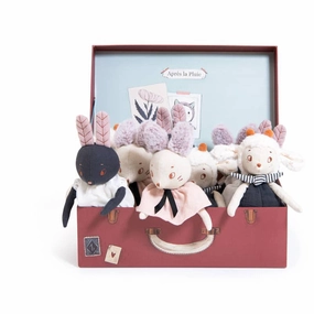 Shelving Decoration Gaming Toy Display box with 9 asstd Miniature Characters After The Rain - Stuffed Toy - Moulin Roty