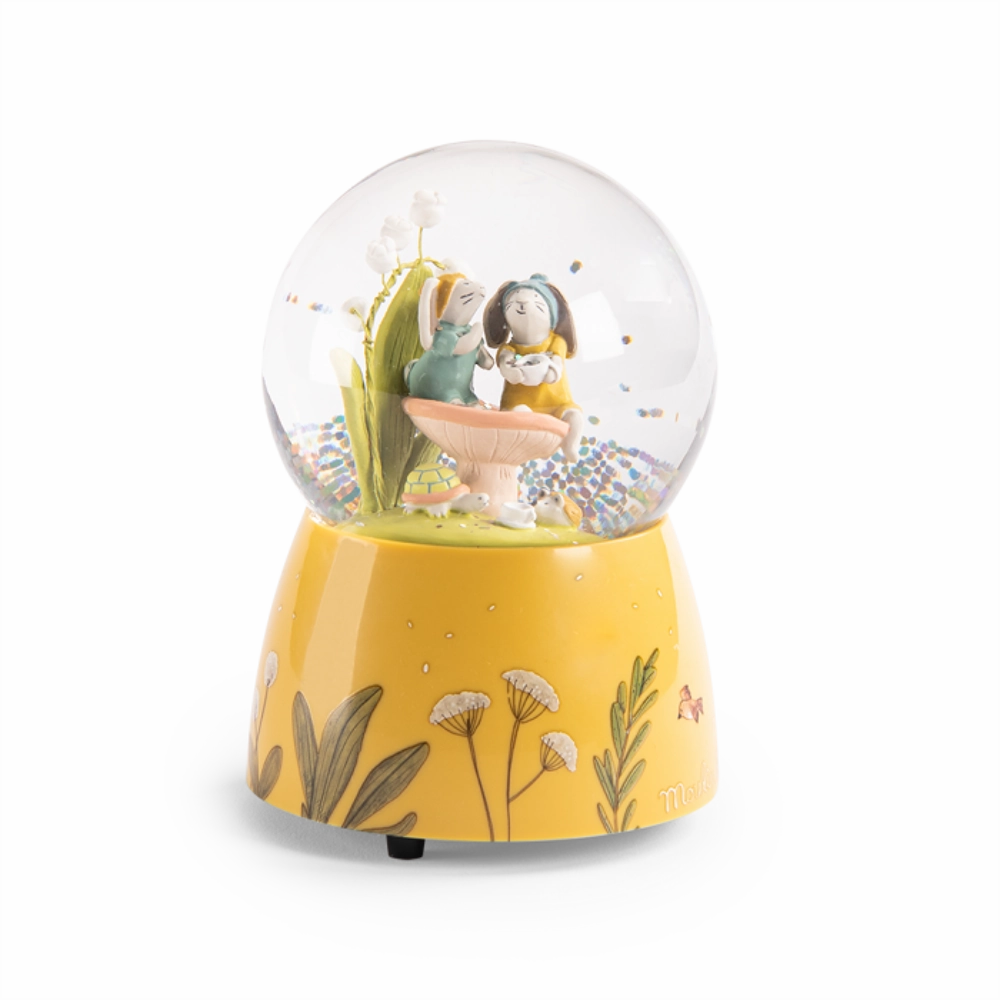 Nostalgic Toy Musical snow globe - Three Little Rabbits - Moulin Roty
