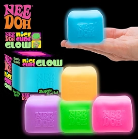 Solar powered NeeDoh Nice Cube Glow In the Dark Sensory Fidget Toy