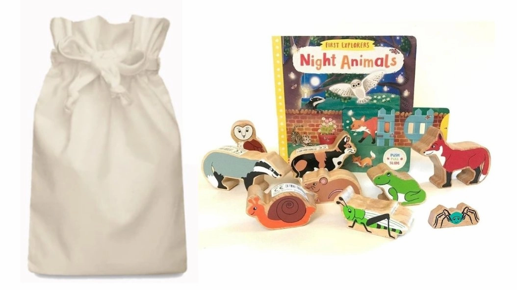 Help Extend Fantasy Land Night Animals Story Sack with Lanka Kade Wooden Animals
