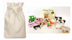 Noisy Farm Story Sack with Lanka Kade Animals and Tractor Shape Sorter Fire Department