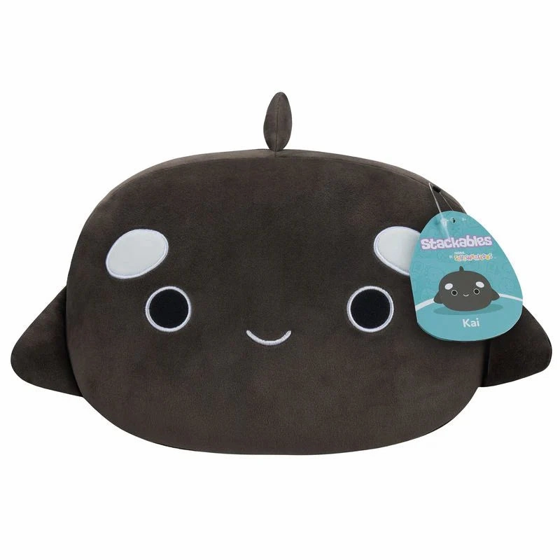 Story Creation Polarization Effect Original Squishmallows Stackable Plush 30 cm ?C Kai the Black Orcawhat
