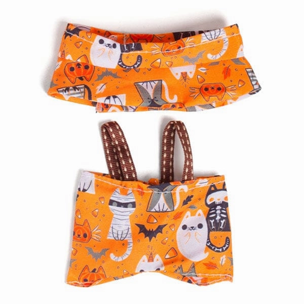 Playful SelfRegulation Outfit: Halloween Overalls & Matching Bucket Hat for Dolls - Petite Threads Plot Creation Empathy Build