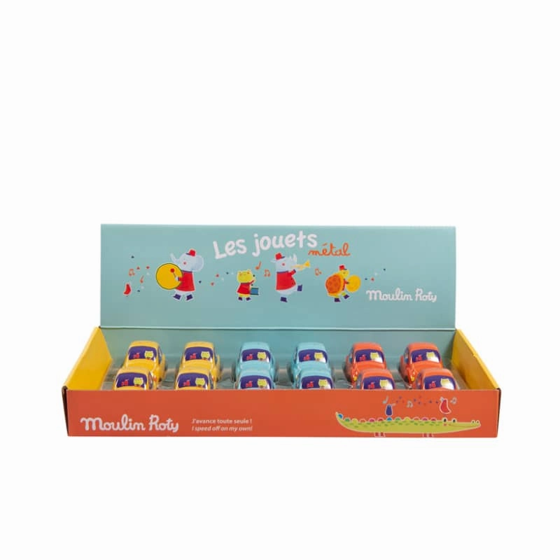 Display box with 12 Metal Friction Cars - Assorted Box - Moulin Roty Collectible piece