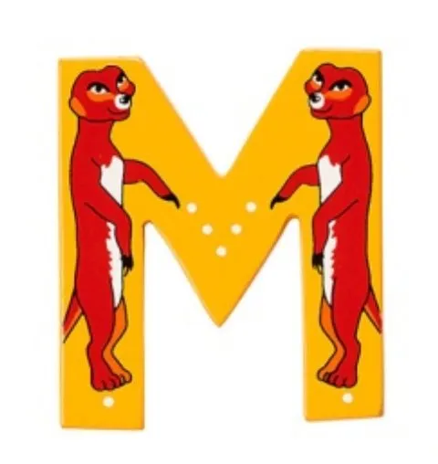 Lanka Kade Wooden Animal Letter M Mindfulness practice Household Items