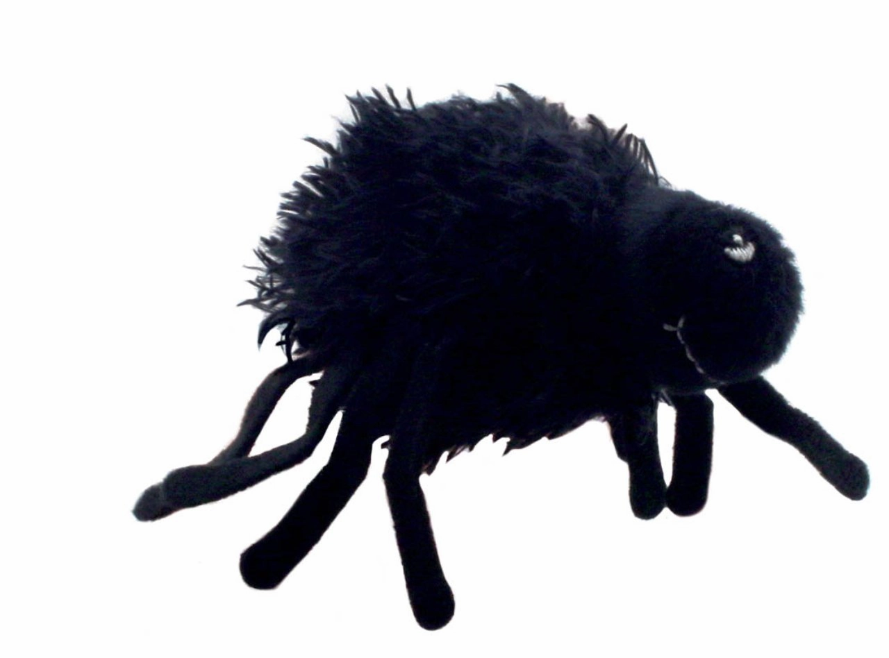Puppet Company Black Furry Spider Finger Puppet Signal Transmission