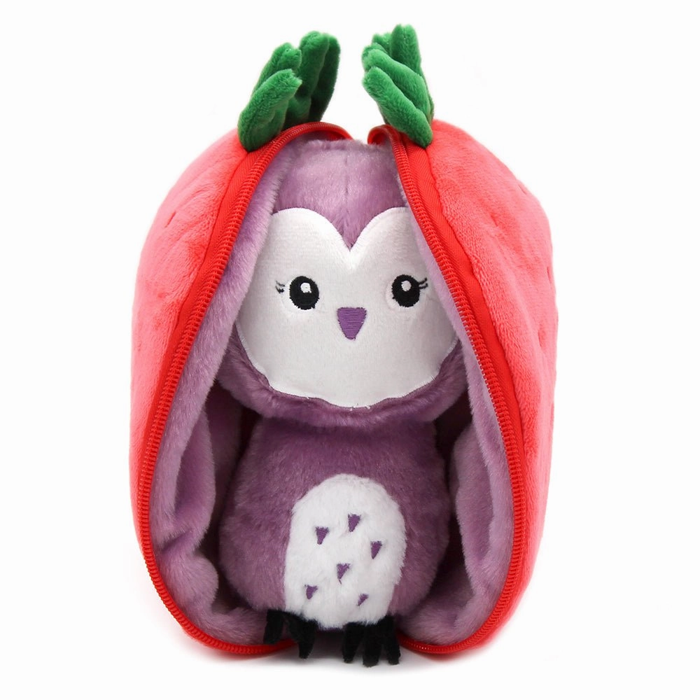 Arctic Survival War Prevent Flipetz Sorbet the Owl/Strawberry  2-in-1 Soft Plush Collectable