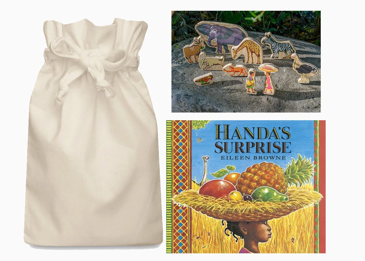 Pattern Recognition Praise Receive Handa's Surprise Story Sack with Board Book