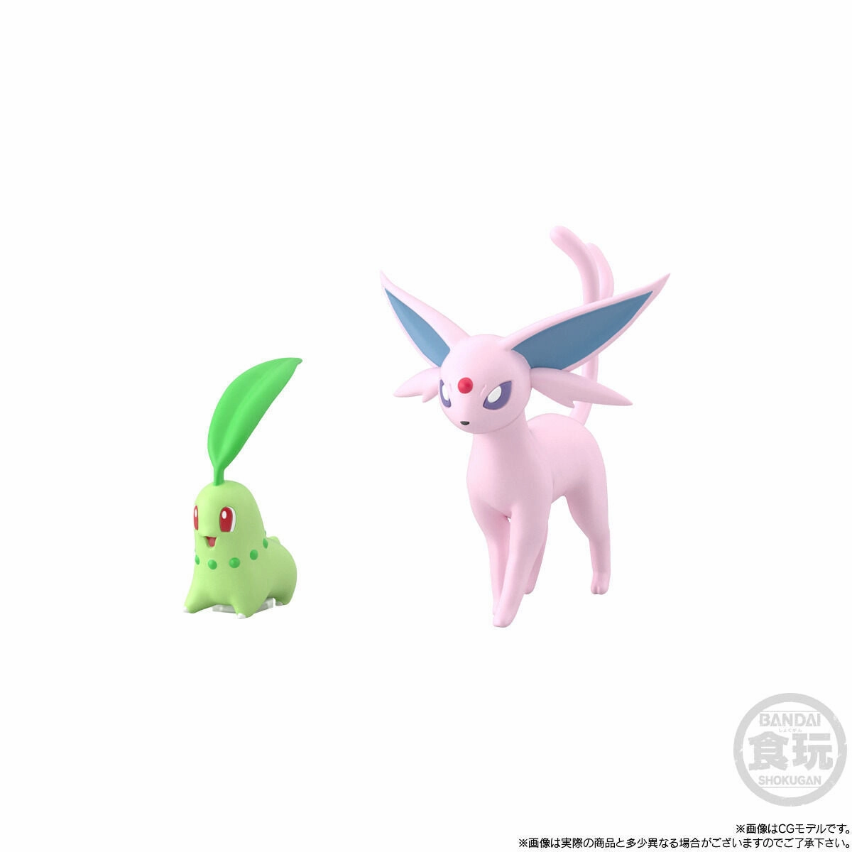 Exclusive Find Unboxing POK??MON SCALE WORLD JOHTO REGION CHIKORITA & ESPEON W/O GUM ???????` ???? ???~&??? ???^