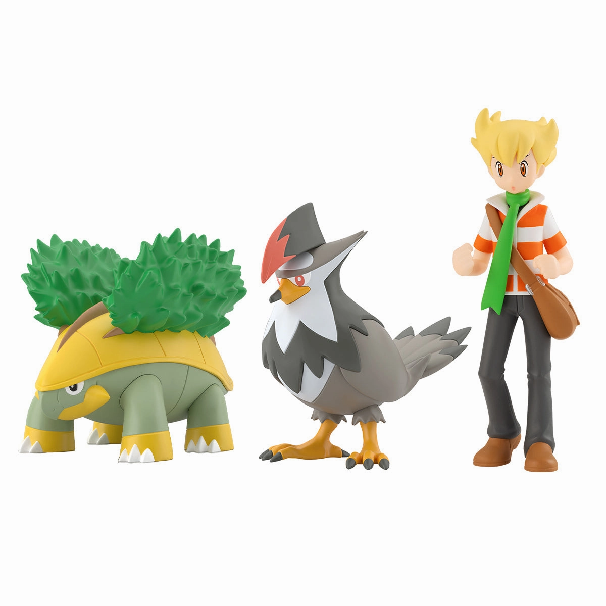 POKEMON SCALE WORLD SINNOH REGION JUN & GROTLE & STARAPTOR ???????` ???? ??W?^ ???Z ?????? ???? Collectible Find Series Toy Enthusiast Gift
