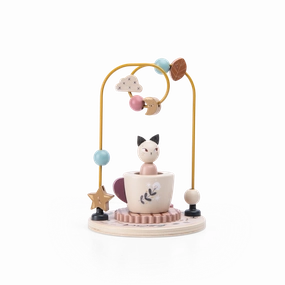 Wooden Bead maze - After the Rain Library Decor