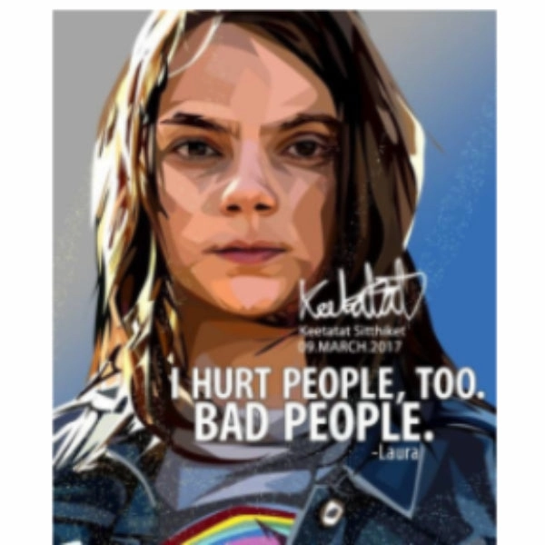 NFC Feature Anime Figure Pop Art Wall Decoration Drawing (Laura - I Hurt People, Too.Bad People) ?}?? ?