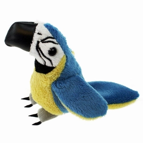 Story Progress Puppet Company Blue & Gold Macaw Finger Puppet