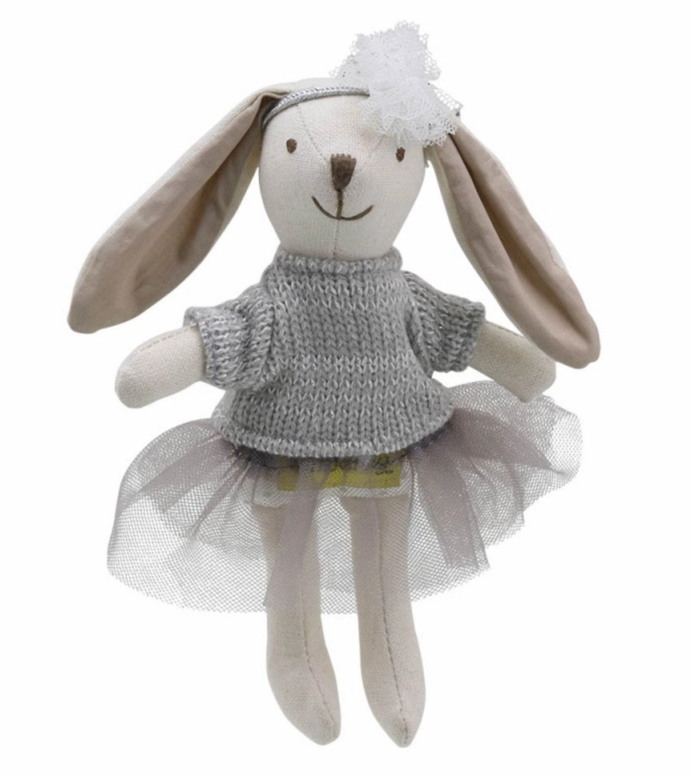 Puppet Company Wilberry Rabbit Girl Grey Rabbit Soft Toy Praise Receive