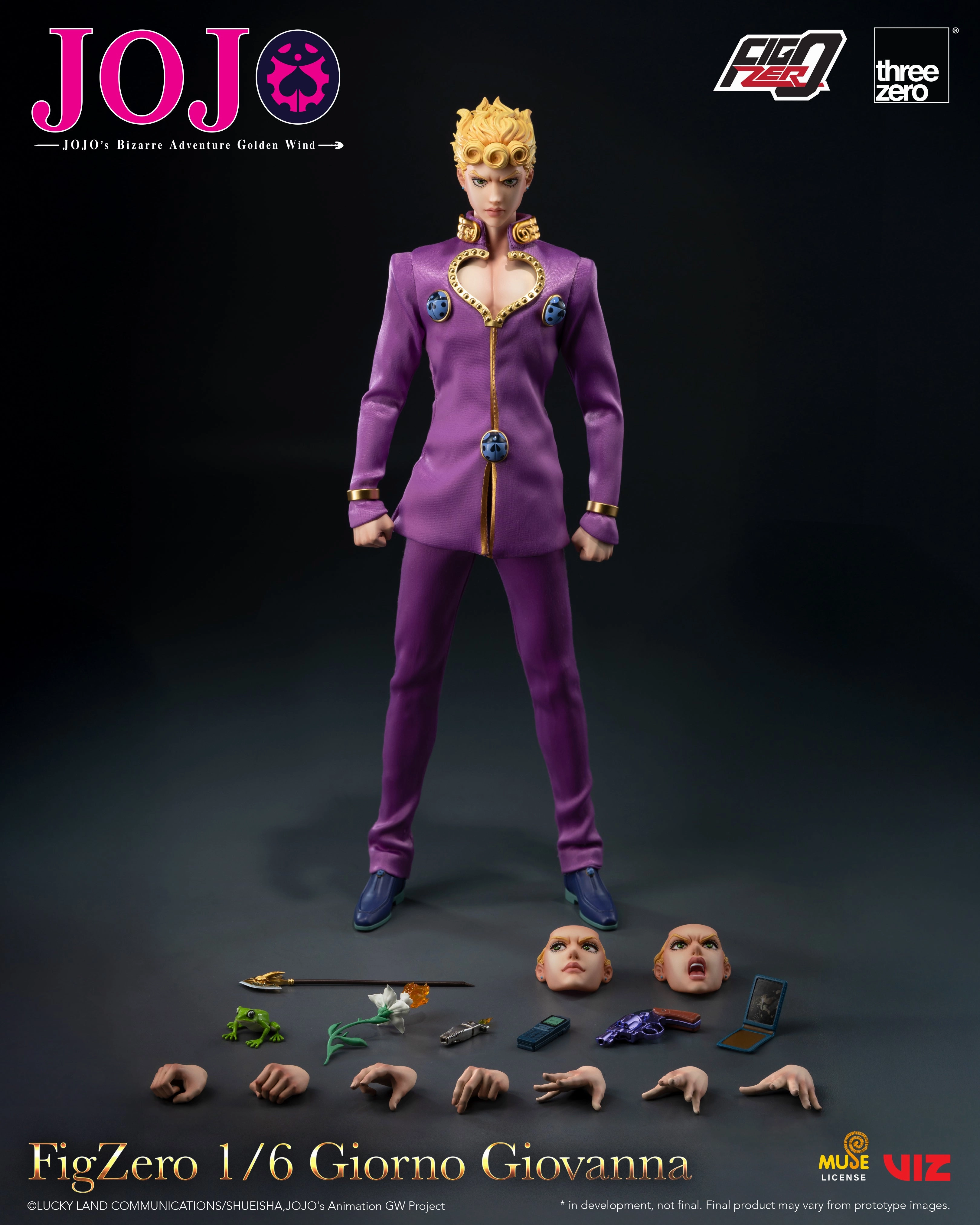 JOJO's Bizarre Adventure: Golden Wind FigZero 1/6 Giorno Giovanna Action Figure Minimalist Home Interactive Toy