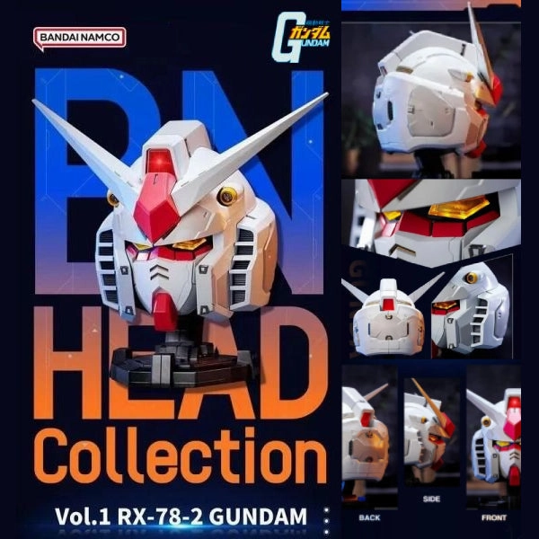 BN HEAD COLLECTION VOL.1 RX-78-2 GUNDAM ?C?? ???_ ?? Random Drop Display