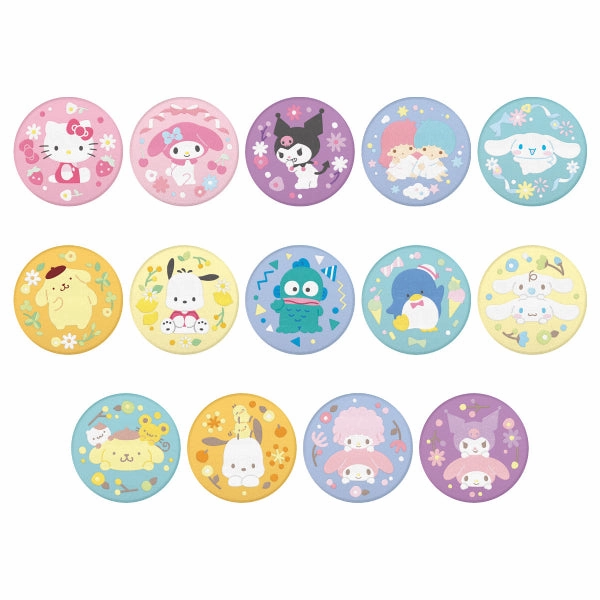 SANRIO CHARACTERS BISCUITS WITH EMBROIDERY CAN BADGE (box of 12 packs) Collectible Drop Series