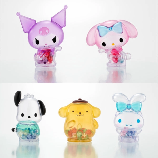 SANRIO CHARACTERS CRYSTAL COT W/O GUM (set of 5) Exclusive Drop Display
