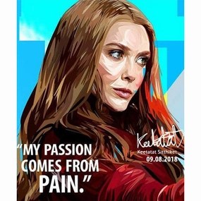 Scarlet Witch Marvel Pop Art Poster Wall Decoration Drawing Tool Accessory