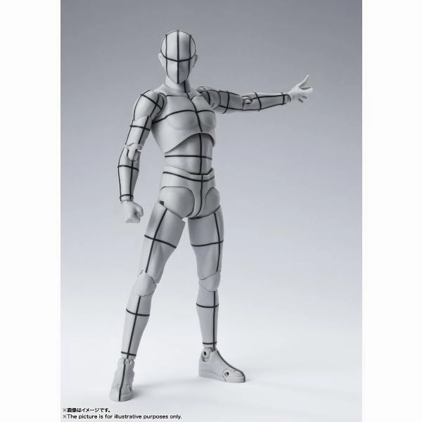 S.H.Figuarts Body-kun / Body-chan -Wire Frame- (Gray Color Ver.) (Apr 2022 resale ver.) Collectible Pack Series