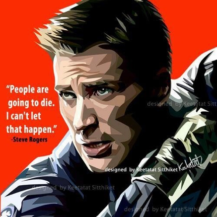 Pop Art Wall Decoration Drawing (Steve Rogers) Felt Toy Augmented reality