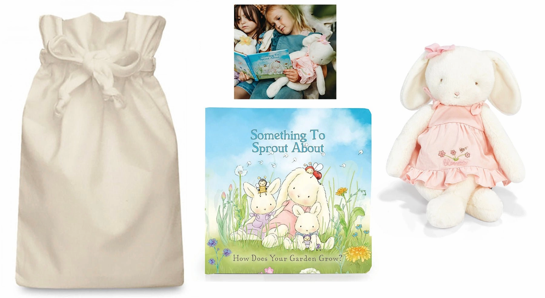Something to Sprout About Story Sack with Blossom Bunny Soft Toy Comic Book Maturity Reach