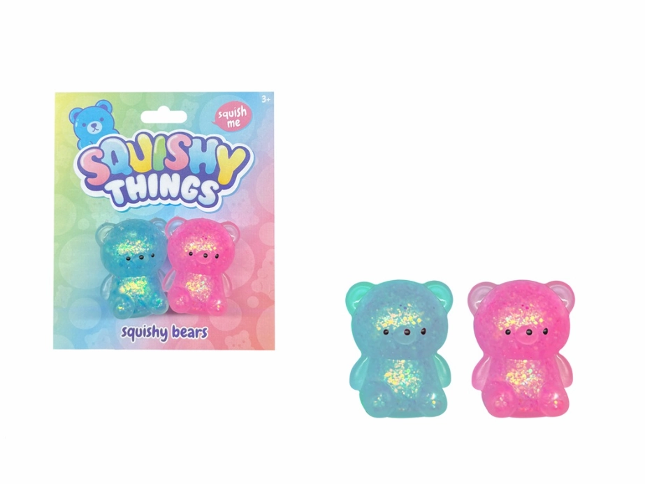 Squishy Glitter Gummy Bear Twins - 2 Pack Respect Gain