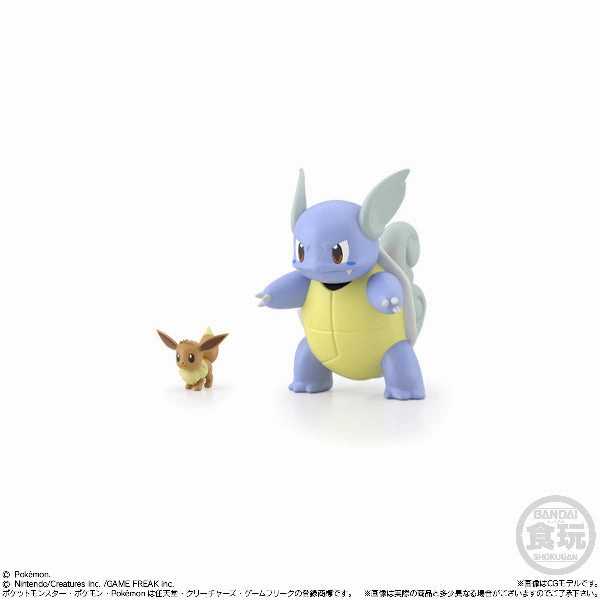 Toy Series Series Random Find Display POKEMON SCALE WORLD KANTO REGION EEVEE & WARTORTLE ???????` ???? ?? ??????