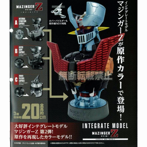 Bandai Mazinger Z Original color ver. Part 2 (Set of 3; A, B, & C) Capsule toy(Gachagacha) Surprise Series Opening
