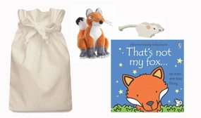 Capability Extend Clock Teaching That's not my Fox Story Sack with Aurora Fox Soft Toy and Holztiger Mouse
