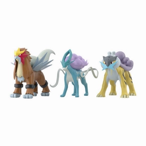 POK??MON SCALE WORLD JOHTO REGION RAIKOU & ENTEI & SUICUNE W/O GUM (2024 Aug Resale ver.) ???????` ???? ?? ?? ?? ?? Random Toy Find Toy Series Display