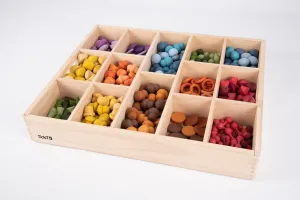 Wooden Treasures Super Set   Wooden Sorting Tray (14-Way) (Direct Shipping) Board Challenge